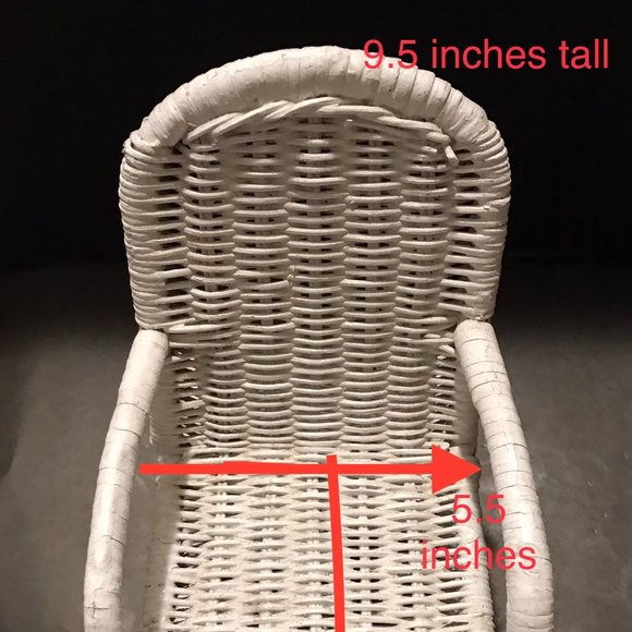 Lot of 2 Wicker rocking chairs for dolls - Picture 8 of 9